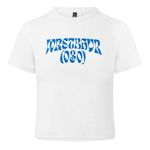 Front - WRSTBHVR Womens/Ladies Zandy Logo Crop T-Shirt