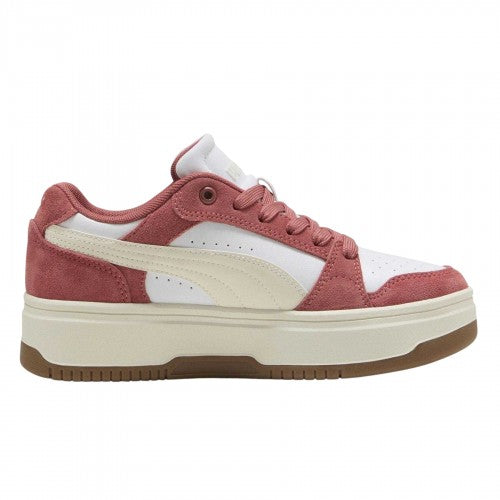Front - Puma Womens/Ladies Rebound Femme Leather Low Platform Trainers