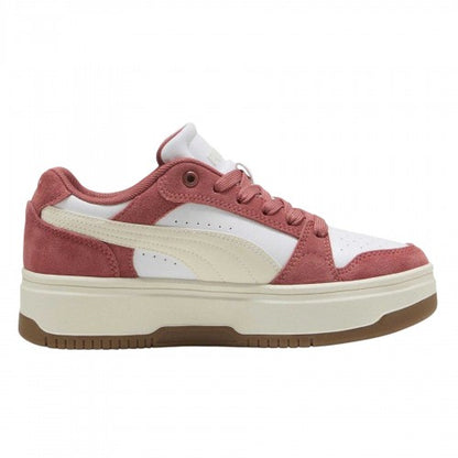 Front - Puma Womens/Ladies Rebound Femme Leather Low Platform Trainers