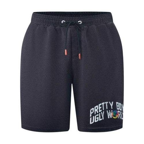 Front - Pretty Boy Ugly World Mens Fleece Drawstring Regular Shorts