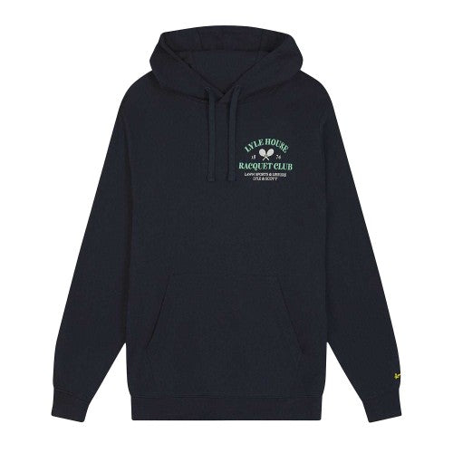 Front - Lyle & Scott Mens Racquet Club Graphic Hoodie