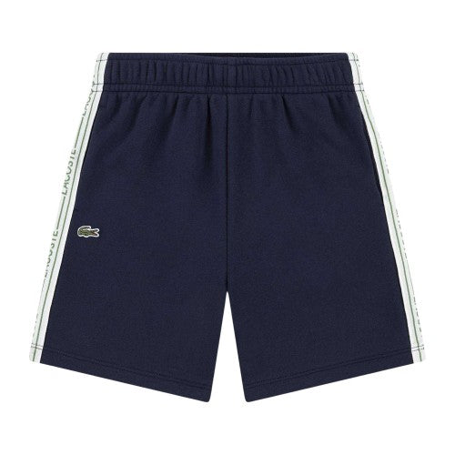Front - Lacoste Childrens/Kids Fleece Embroidered Logo Shorts