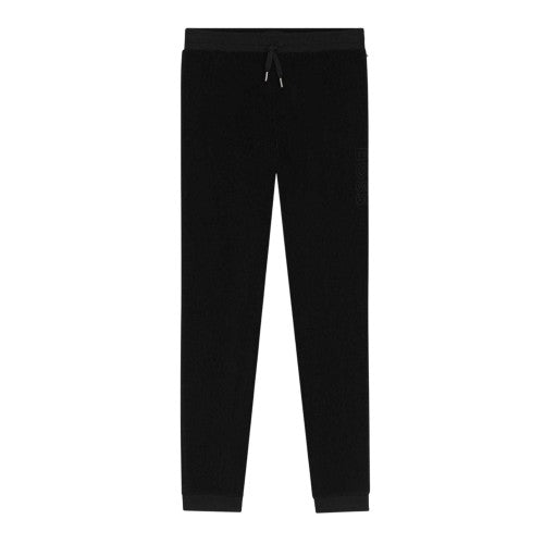 Front - Hugo Mens Velour Embossed Joggers