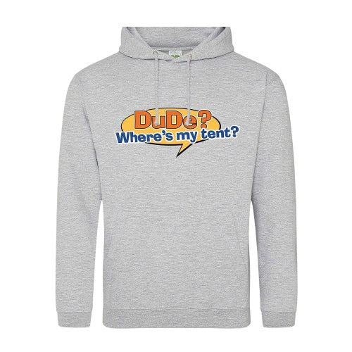Front - AWD Mens Dude?Where´s My Tent? Printed Hoodie
