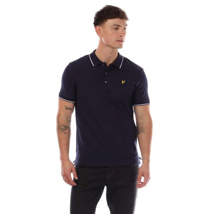 Front - Lyle & Scott Mens Tipped Polo Shirt