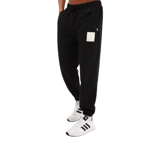 Front - Adidas Mens French Terry Lounge Jogging Bottoms