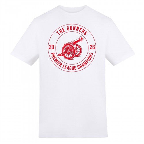 Front - AWD Unisex Adult The Gunners PL 2026 Winners Arsenal FC T-Shirt