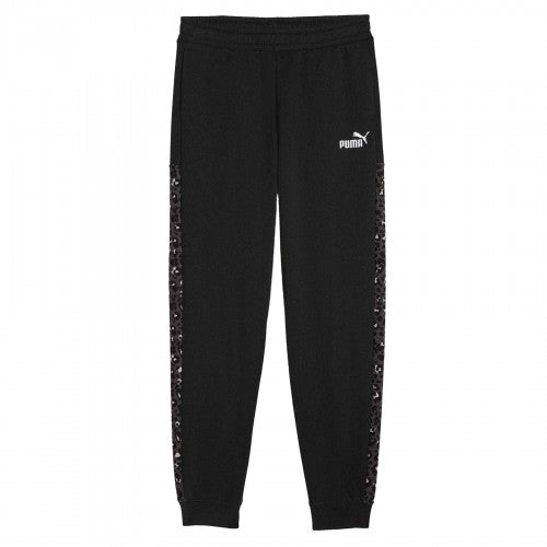 Front - Puma Childrens/Kids Fleece Leopard Print Jogging Bottoms