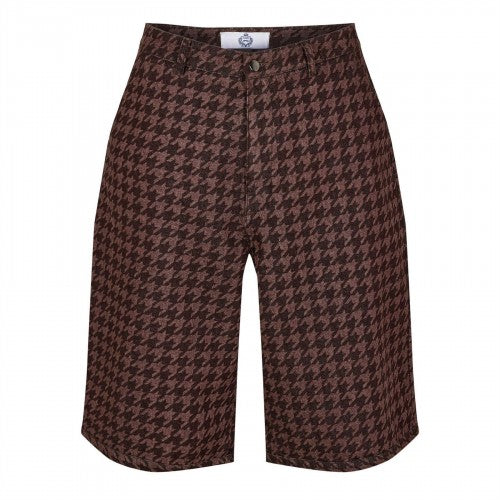 Front - Slazenger Mens Taproom Denim Houndstooth Shorts