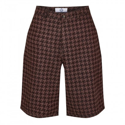 Front - Slazenger Mens Taproom Denim Houndstooth Shorts