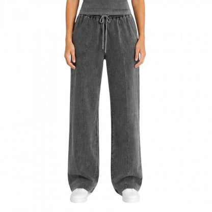 Front - I Saw It First Womens/Ladies Acid Wash Joggers