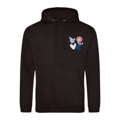 Front - Lilo & Stitch Mens Love Heart Hoodie