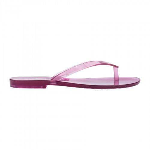 Front - Melissa Womens/Ladies Harmonic Jelly Gloss Thong Strap Flat Flip Flops