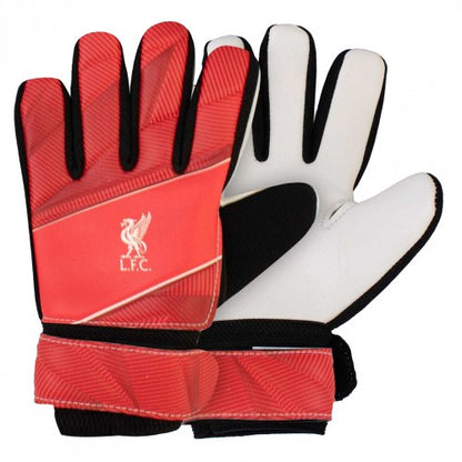 Front - Liverpool FC Childrens/Kids Crest Goalkeeper Gloves