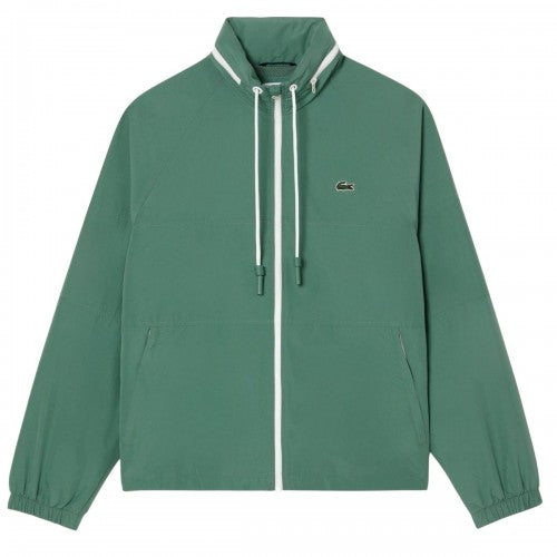 Front - Lacoste Mens Water Repellent Detachable Hood Jacket