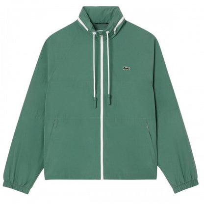 Front - Lacoste Mens Water Repellent Detachable Hood Jacket
