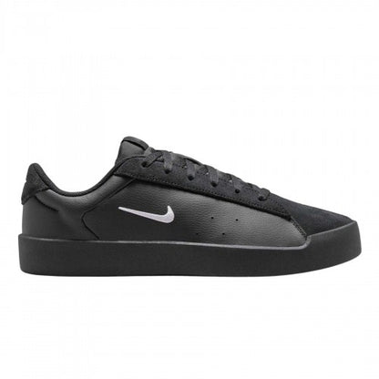 Front - Nike Mens Blacktop Swoosh Leather Platform Trainers