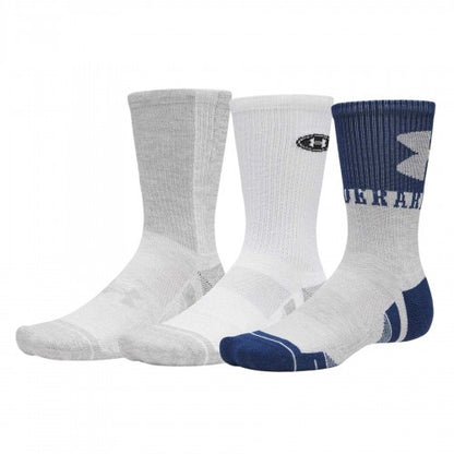 Front - Under Armour Unisex Adult Performance Tech Running Crew Socks (Pack of 3)