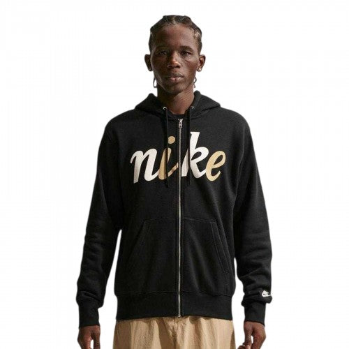 Front - Nike Mens Club Fleece Full Zip Hoodie