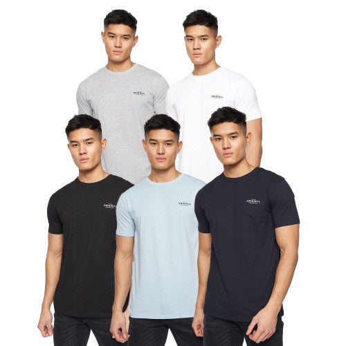 Front - Crosshatch Mens Shivron T-Shirt (Pack of 7)