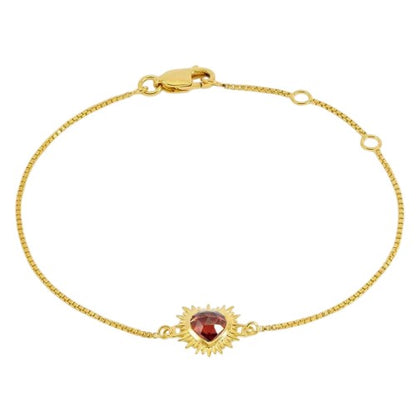 Front - Rachel Jackson London Womens/Ladies Electric Love January Deco Heart Bracelet