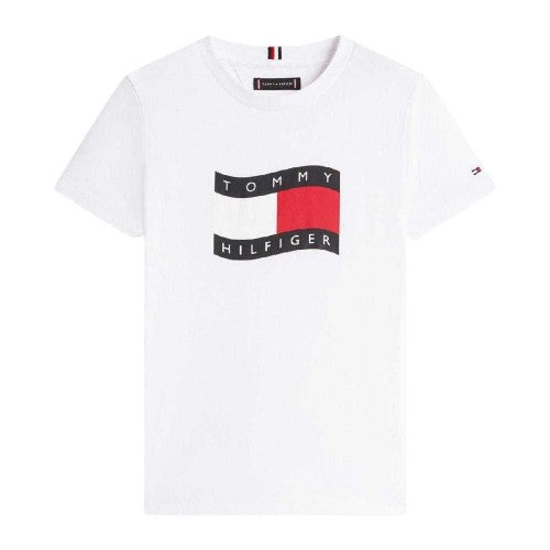 Front - Tommy Hilfiger Childrens/Kids Logo Regular T-Shirt
