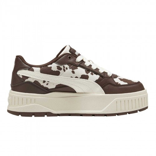 Front - Puma Womens/Ladies Karmen II Cow Print Synthetic Leather Platform Trainers