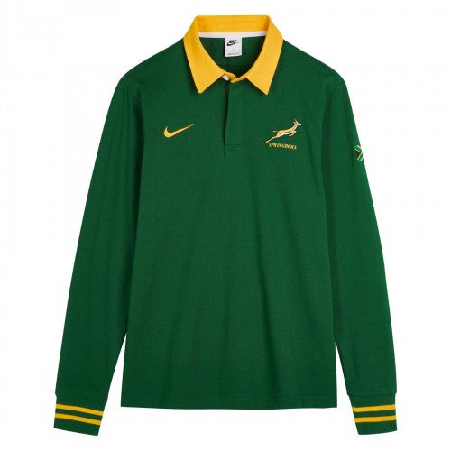 Front - Nike Mens Springboks Classic 2026 Long-Sleeved Polo Shirt