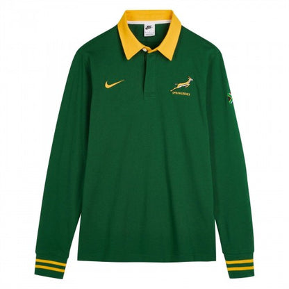 Front - Nike Mens Springboks Classic 2026 Long-Sleeved Polo Shirt