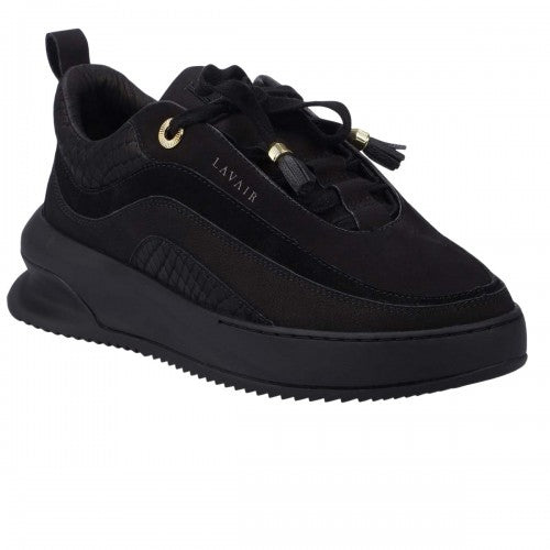 Front - Lavair Mens Aero Logo Suede Trainers