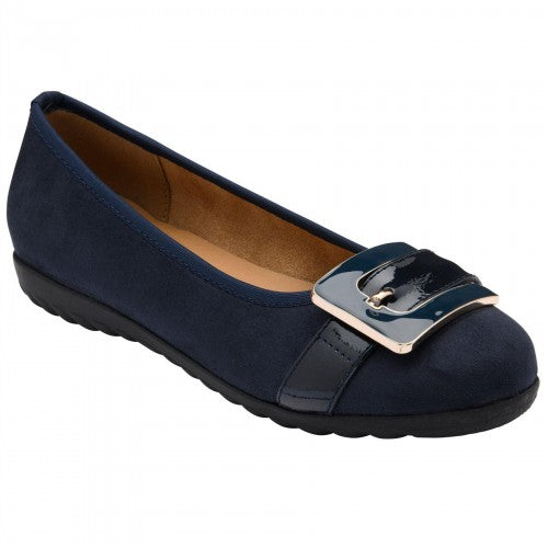 Front - Lotus Shoes Womens/Ladies Tandy Buckle Loafers
