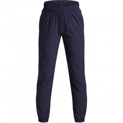 Front - Under Armour Boys Unstoppable Woven Jogging Bottoms