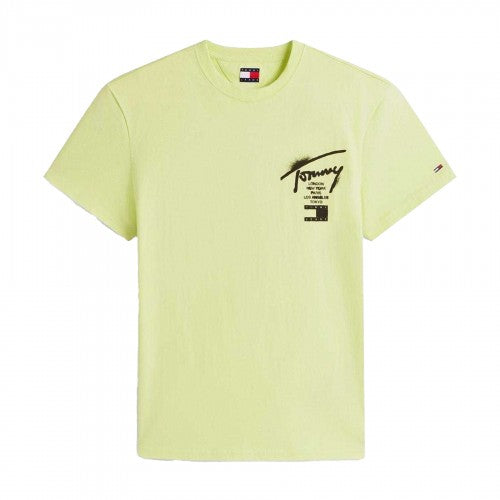 Front - Tommy Jeans Mens Flag Logo T-Shirt