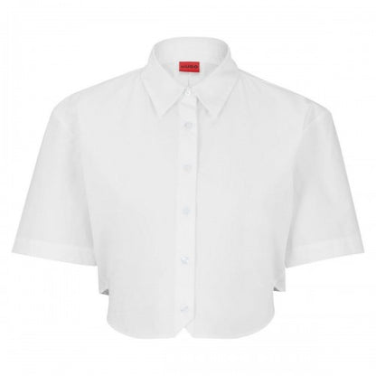 Front - Hugo Womens/Ladies Enovia Cropped Regular Blouse