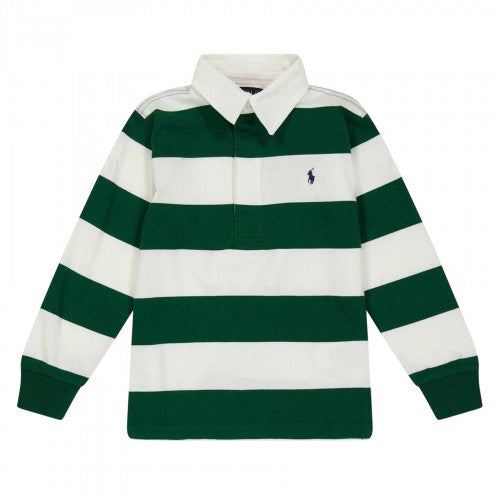 Front - Ralph Lauren Boys Regular Long-Sleeved Rugby Polo Shirt