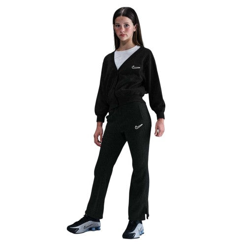 Front - Nike Girls Fleece Flared Sweatpants