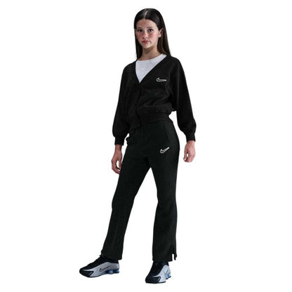 Front - Nike Girls Fleece Flared Sweatpants