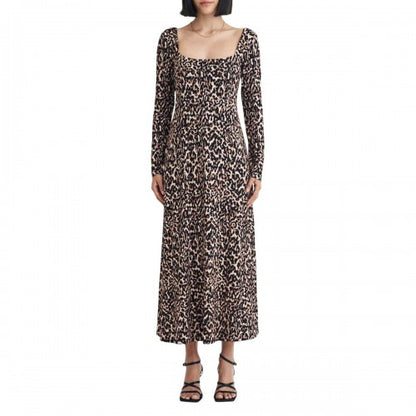 Front - Nobody´s Child Womens/Ladies Aidie Leopard Print Midi Dress