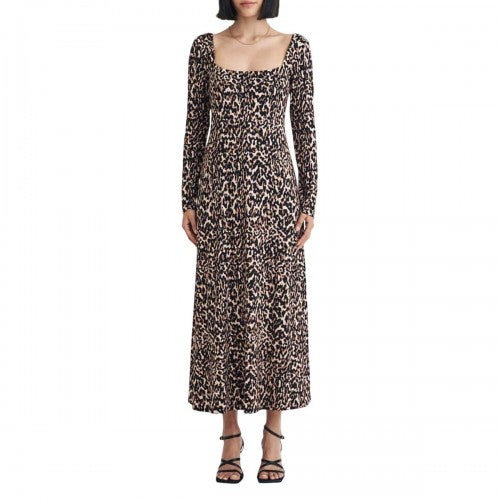 Front - Nobody´s Child Womens/Ladies Aidie Leopard Print Midi Dress