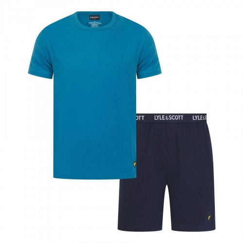 Front - Lyle & Scott Mens Charlie T-Shirt & Shorts Set