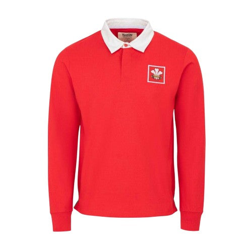 Front - KooGa Mens Wales RU Long-Sleeved Rugby Shirt