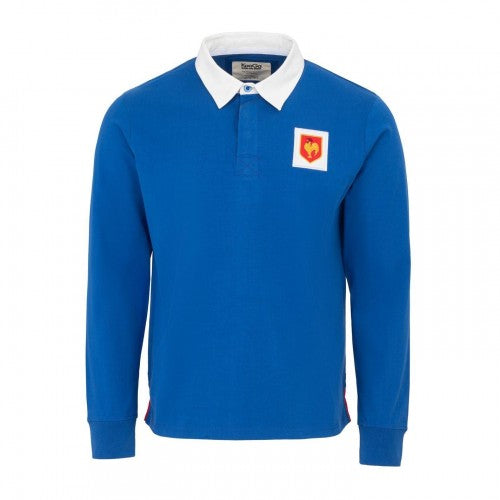 Front - KooGa Mens France FFR Long-Sleeved Rugby Shirt