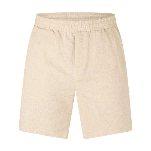 Front - Belier Mens Linen Relaxed Fit Shorts
