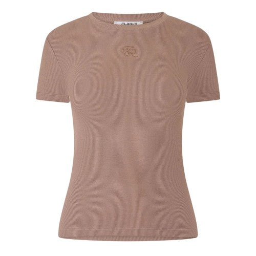 Front - 4th & Reckless Womens/Ladies Embroidered Logo Fitted T-Shirt