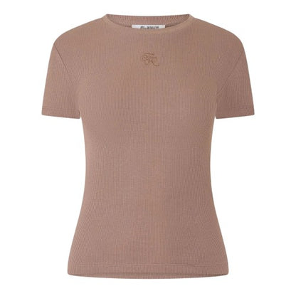 Front - 4th & Reckless Womens/Ladies Embroidered Logo Fitted T-Shirt