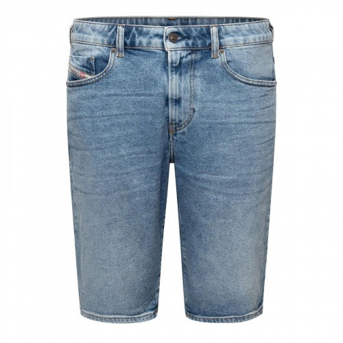Front - Diesel Mens Denim Slim Shorts