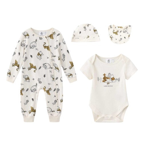 Front - Winnie the Pooh Baby Romper Set (Pack of 4)