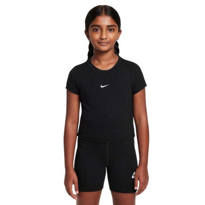 Front - Nike Girls Cropped T-Shirt