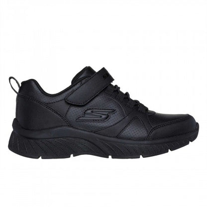 Front - Skechers Girls Microspec Plus Perforated Trainers