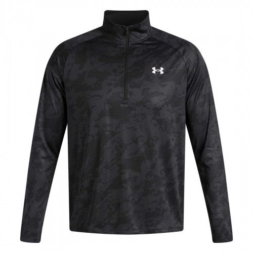 Front - Under Armour Mens Tech Half Zip Long-Sleeved Top
